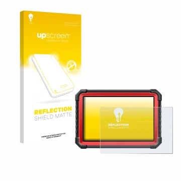 Parte frontale di una confezione del prodotto con il logo del marchio upscreen. Accanto è raffigurato il dispositivo Launch X-