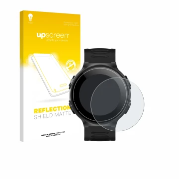 Parte frontale di una confezione del prodotto con il logo del marchio upscreen. Accanto è raffigurato il dispositivo Kiprun GP