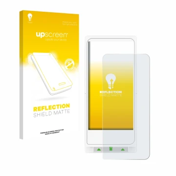 Parte frontale di una confezione del prodotto con il logo del marchio upscreen. Accanto è raffigurato il dispositivo Clover Fl