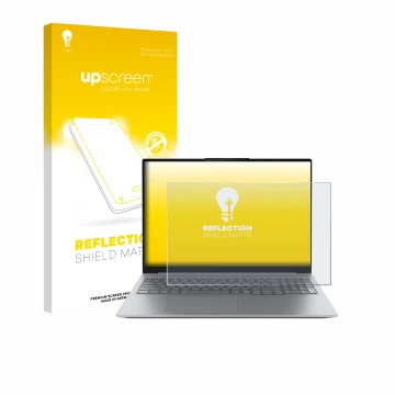 Parte frontale di una confezione del prodotto con il logo del marchio upscreen. Accanto è raffigurato il dispositivo Lenovo Th