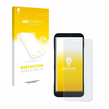 Parte frontale di una confezione del prodotto con il logo del marchio upscreen. Accanto è raffigurato il dispositivo Datalogic