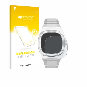 Parte frontale di una confezione del prodotto con il logo del marchio upscreen. Accanto è raffigurato il dispositivo Timex Rei