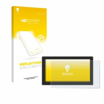 Parte frontale di una confezione del prodotto con il logo del marchio upscreen. Accanto è raffigurato il dispositivo Cupra Tav