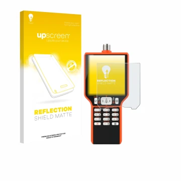 Parte frontale di una confezione del prodotto con il logo del marchio upscreen. Accanto è raffigurato il dispositivo RigExpert