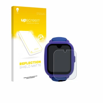 Parte frontale di una confezione del prodotto con il logo del marchio upscreen. Accanto è raffigurato il dispositivo SaveFamil