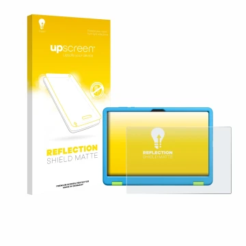 Parte frontale di una confezione del prodotto con il logo del marchio upscreen. Accanto è raffigurato il dispositivo Honor Pad