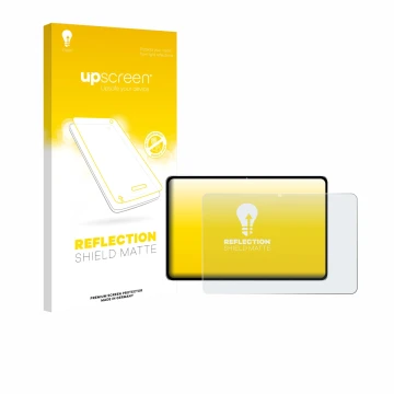 Parte frontale di una confezione del prodotto con il logo del marchio upscreen. Accanto è raffigurato il dispositivo Nubia Pad