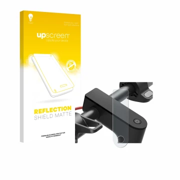 Parte frontale di una confezione del prodotto con il logo del marchio upscreen. Accanto è raffigurato il dispositivo Xiaomi El