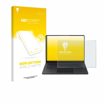 Parte frontale di una confezione del prodotto con il logo del marchio upscreen. Accanto è raffigurato il dispositivo Microsoft