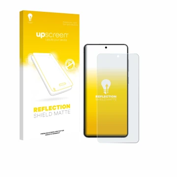Parte frontale di una confezione del prodotto con il logo del marchio upscreen. Accanto è raffigurato il dispositivo Samsung G