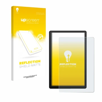 Parte frontale di una confezione del prodotto con il logo del marchio upscreen. Accanto è raffigurato il dispositivo Whitedeer