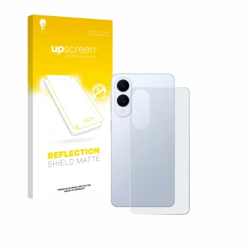 Parte frontale di una confezione del prodotto con il logo del marchio upscreen. Accanto è raffigurato il dispositivo Samsung G