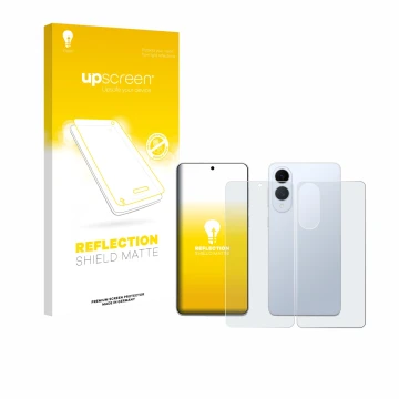 Parte frontale di una confezione del prodotto con il logo del marchio upscreen. Accanto è raffigurato il dispositivo Samsung G