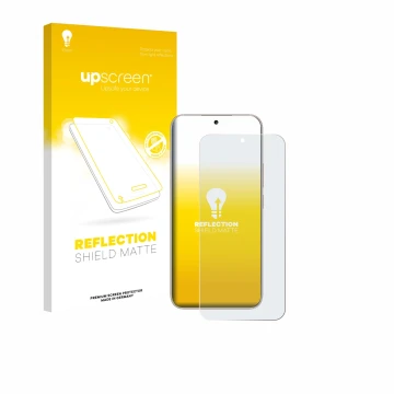 Parte frontale di una confezione del prodotto con il logo del marchio upscreen. Accanto è raffigurato il dispositivo Honor 400