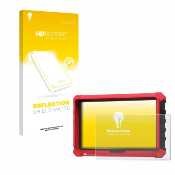 Parte frontale di una confezione del prodotto con il logo del marchio upscreen. Accanto è raffigurato il dispositivo Lilliput 