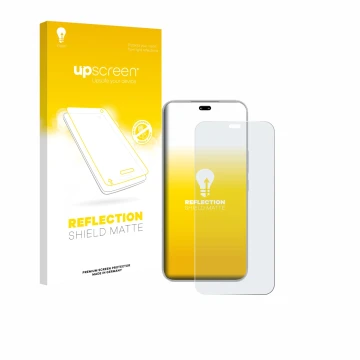 Parte frontale di una confezione del prodotto con il logo del marchio upscreen. Accanto è raffigurato il dispositivo Honor 400