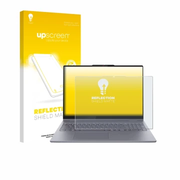 Parte frontale di una confezione del prodotto con il logo del marchio upscreen. Accanto è raffigurato il dispositivo Lenovo Id