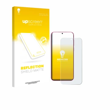 Parte frontale di una confezione del prodotto con il logo del marchio upscreen. Accanto è raffigurato il dispositivo Huawei Pu