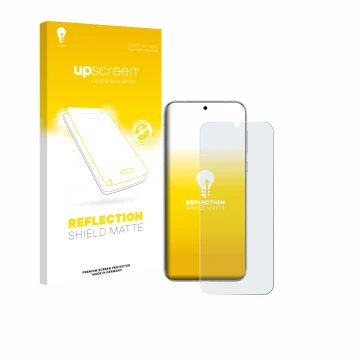 Parte frontale di una confezione del prodotto con il logo del marchio upscreen. Accanto è raffigurato il dispositivo Huawei Pu