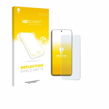 Parte frontale di una confezione del prodotto con il logo del marchio upscreen. Accanto è raffigurato il dispositivo Huawei Pu