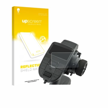 Parte frontale di una confezione del prodotto con il logo del marchio upscreen. Accanto è raffigurato il dispositivo Radiomast