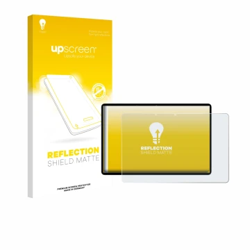 Parte frontale di una confezione del prodotto con il logo del marchio upscreen. Accanto è raffigurato il dispositivo Oppo Pad 