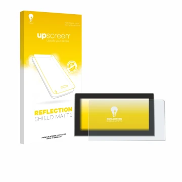 Parte frontale di una confezione del prodotto con il logo del marchio upscreen. Accanto è raffigurato il dispositivo Volkswage