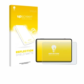 Parte frontale di una confezione del prodotto con il logo del marchio upscreen. Accanto è raffigurato il dispositivo Redmagic 