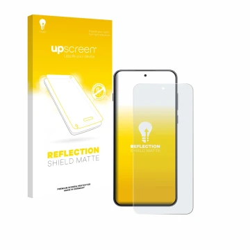 Parte frontale di una confezione del prodotto con il logo del marchio upscreen. Accanto è raffigurato il dispositivo OnePlus N