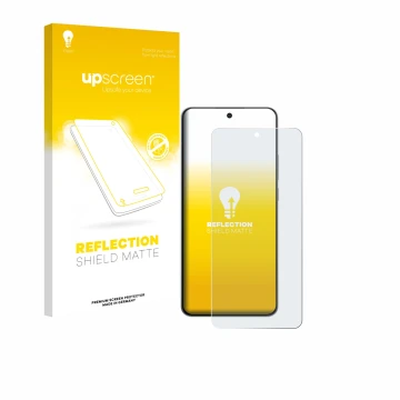 Parte frontale di una confezione del prodotto con il logo del marchio upscreen. Accanto è raffigurato il dispositivo OnePlus N