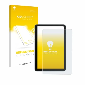 Parte frontale di una confezione del prodotto con il logo del marchio upscreen. Accanto è raffigurato il dispositivo Blackview