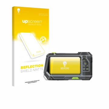 Parte frontale di una confezione del prodotto con il logo del marchio upscreen. Accanto è raffigurato il dispositivo Teslong N