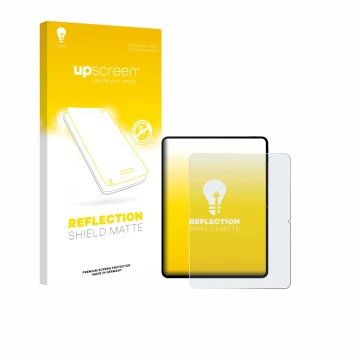 Parte frontale di una confezione del prodotto con il logo del marchio upscreen. Accanto è raffigurato il dispositivo Teclast A