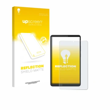 Parte frontale di una confezione del prodotto con il logo del marchio upscreen. Accanto è raffigurato il dispositivo Lenovo Ta