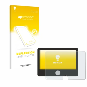 Parte frontale di una confezione del prodotto con il logo del marchio upscreen. Accanto è raffigurato il dispositivo Dynavin D