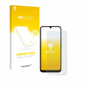 Parte frontale di una confezione del prodotto con il logo del marchio upscreen. Accanto è raffigurato il dispositivo Xiaomi Re