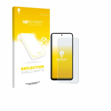 Parte frontale di una confezione del prodotto con il logo del marchio upscreen. Accanto è raffigurato il dispositivo Xiaomi Re