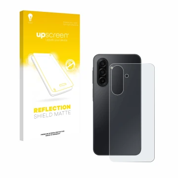 Parte frontale di una confezione del prodotto con il logo del marchio upscreen. Accanto è raffigurato il dispositivo Samsung G