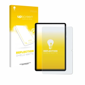 Parte frontale di una confezione del prodotto con il logo del marchio upscreen. Accanto è raffigurato il dispositivo Samsung G