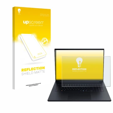 Parte frontale di una confezione del prodotto con il logo del marchio upscreen. Accanto è raffigurato il dispositivo Razer Bla