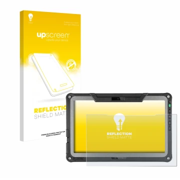 Parte frontale di una confezione del prodotto con il logo del marchio upscreen. Accanto è raffigurato il dispositivo Getac F11