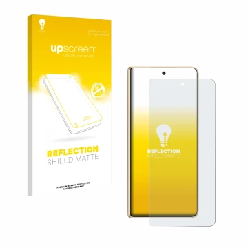 Parte frontale di una confezione del prodotto con il logo del marchio upscreen. Accanto è raffigurato il dispositivo Honor Mag