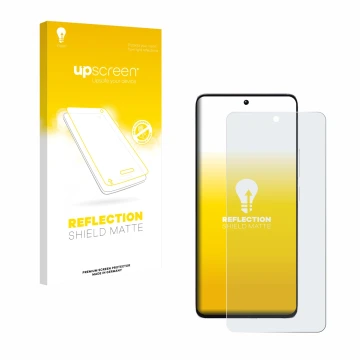 Parte frontale di una confezione del prodotto con il logo del marchio upscreen. Accanto è raffigurato il dispositivo Xiaomi Po
