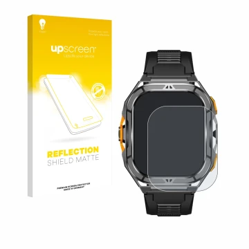 Parte frontale di una confezione del prodotto con il logo del marchio upscreen. Accanto è raffigurato il dispositivo Stahlgear