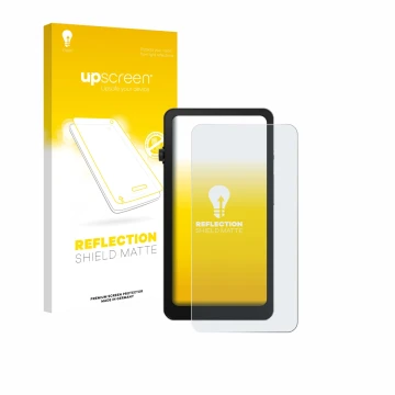 Parte frontale di una confezione del prodotto con il logo del marchio upscreen. Accanto è raffigurato il dispositivo DuRoBo Kr