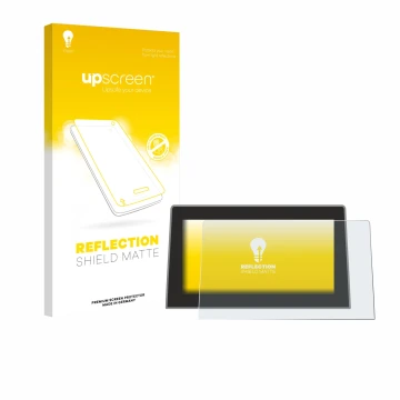 Parte frontale di una confezione del prodotto con il logo del marchio upscreen. Accanto è raffigurato il dispositivo Jeep Comp