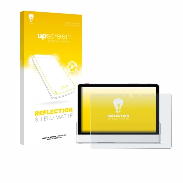 Parte frontale di una confezione del prodotto con il logo del marchio upscreen. Accanto è raffigurato il dispositivo eufy Smar