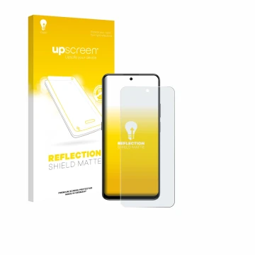 Parte frontale di una confezione del prodotto con il logo del marchio upscreen. Accanto è raffigurato il dispositivo Honor 400