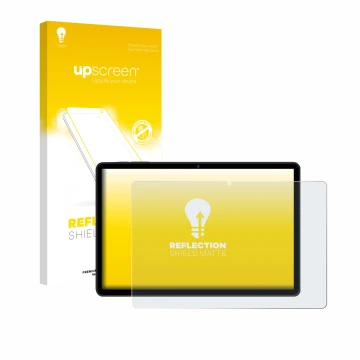 Parte frontale di una confezione del prodotto con il logo del marchio upscreen. Accanto è raffigurato il dispositivo RUSHAR M9