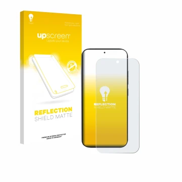 Parte frontale di una confezione del prodotto con il logo del marchio upscreen. Accanto è raffigurato il dispositivo Xiaomi 17
